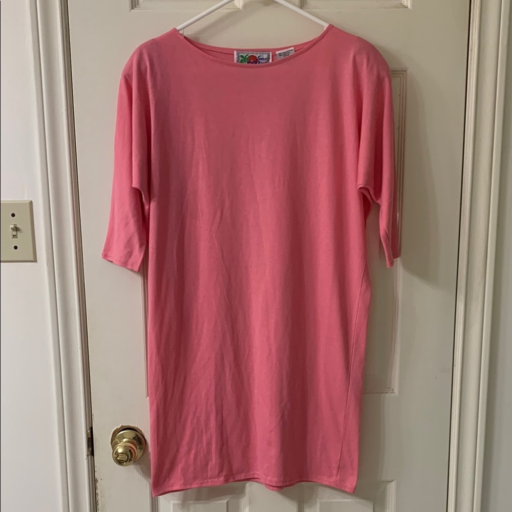 🌷3 for $25🌷Sunset Beach, US S, Vintage 80’s Hot Pink 3/4 Dolman Sleeve Dress
